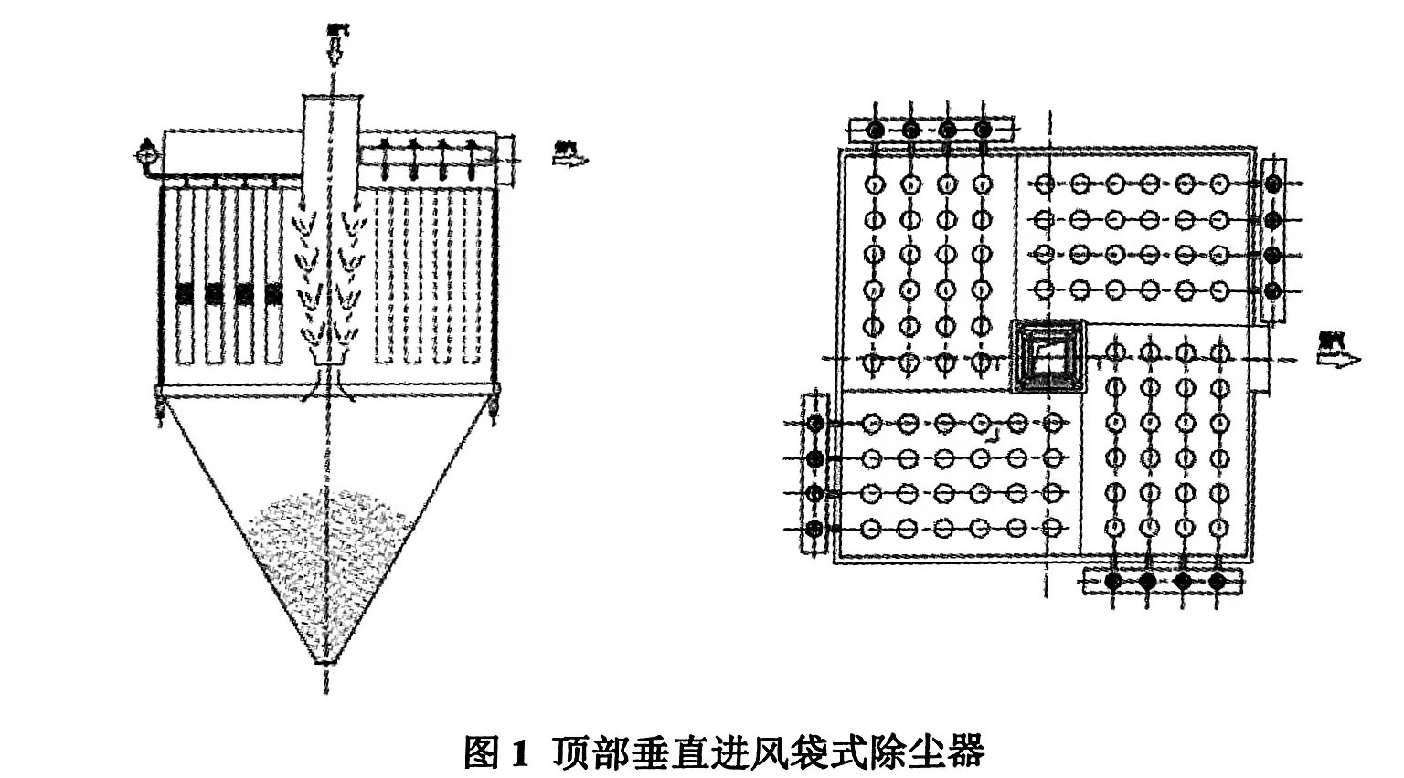 顶部垂直进风袋式除尘器工作原理是什么