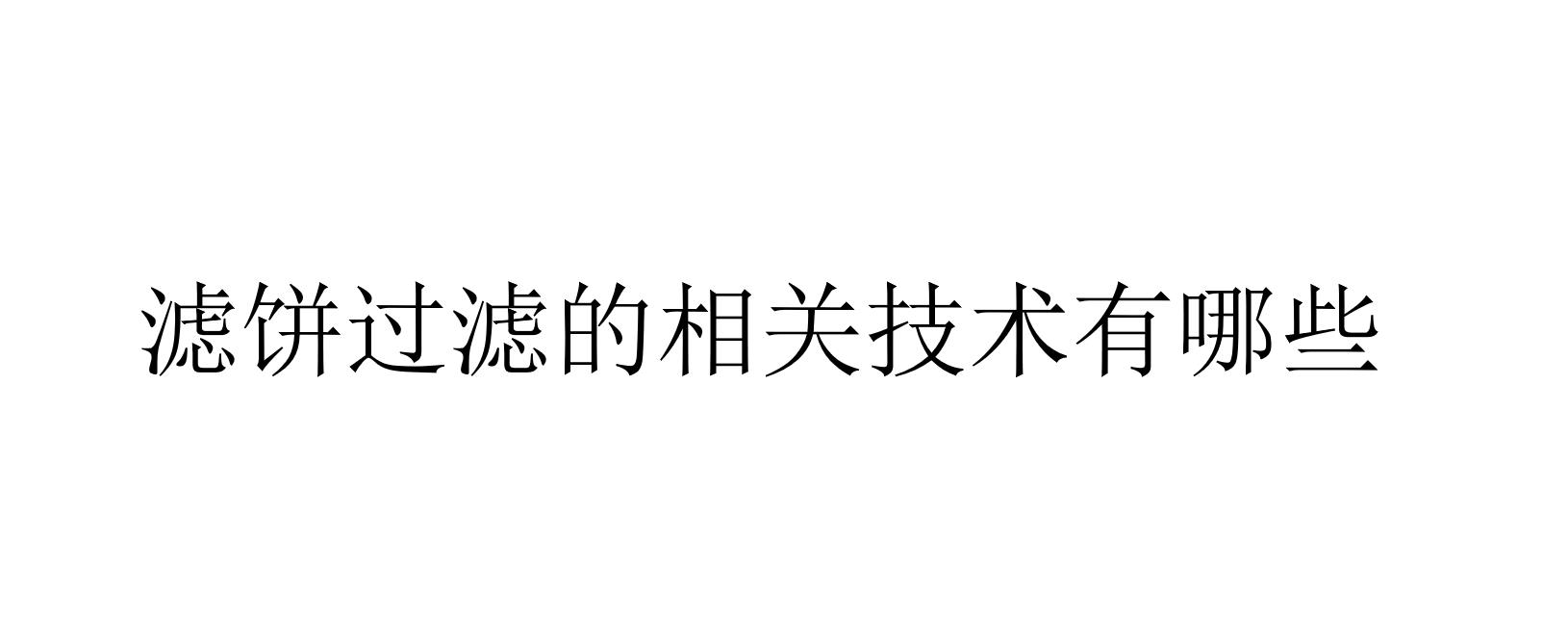 滤饼过滤的相关技术有哪些（什么是滤饼过滤）